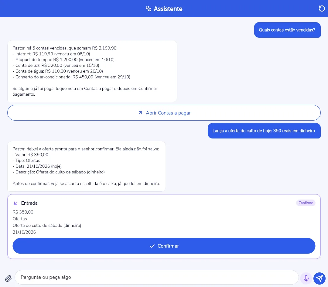 Assistente do Zabu listando contas vencidas e preparando uma oferta de 350 reais para confirmar